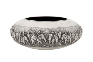 A mid-20th century Burmese unmarked silver bowl, Rangoon circa 1960