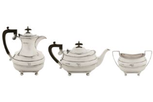 A George V sterling silver part- tea and coffee service, Sheffield 1933 by Walker and Hall