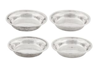 A set of four mid-20th century American sterling silver salad bowls, New York circa 1970 by Tiffany