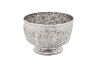 A Victorian sterling silver footed bowl, London 1884 by John Aldwinckle and Thomas Slater