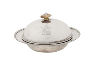 A George III sterling silver muffin dish, London 1787 by Henry Chawner