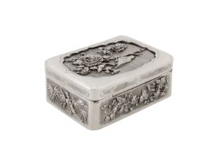 An early 20th century Chinese export silver box, Canton circa 1930 by Tong Li