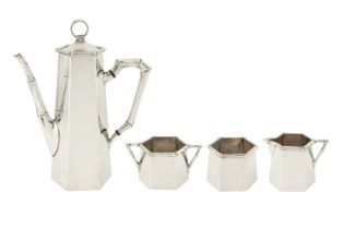 A mid-20th century American sterling silver four-piece coffee service, New York circa 1970 by Tiffan