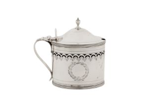 A George III sterling silver mustard pot, London 1796 by Henry Chawner and John Emes