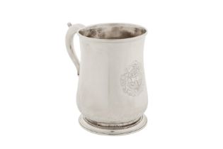 A George II sterling silver pint mug, London 1732 by Thomas Mason (reg. 1st July 1720)
