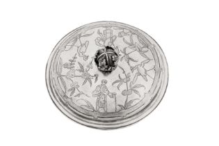 A James II silver porringer lid, London circa 1685 by John Spackman