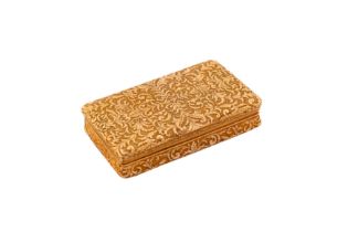 An early 19th century French 18 carat gold snuff box, Paris 1827-38 by Louis François Tronquoy (acti