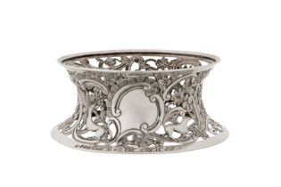 A Victorian Irish sterling silver dish ring, Dublin 1897 by West and Son
