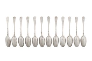 Earl of Thanet – A set of twelve George I Britannia standard silver tablespoons, London 1722 by Samu