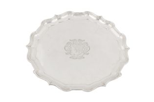 An early George II sterling silver salver, London 1729 by John Edwards II (reg. 27th April 1724)