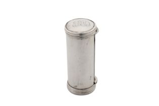 A George III sterling silver nutmeg grater by Peter and William Bateman