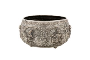 A mid-20th century Thai silver bowl, Chiang Mai circa 1950