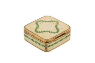 An early 20th century Austrian 900 standard silver and guilloche enamel box, Vienna by Georg Adam Sc