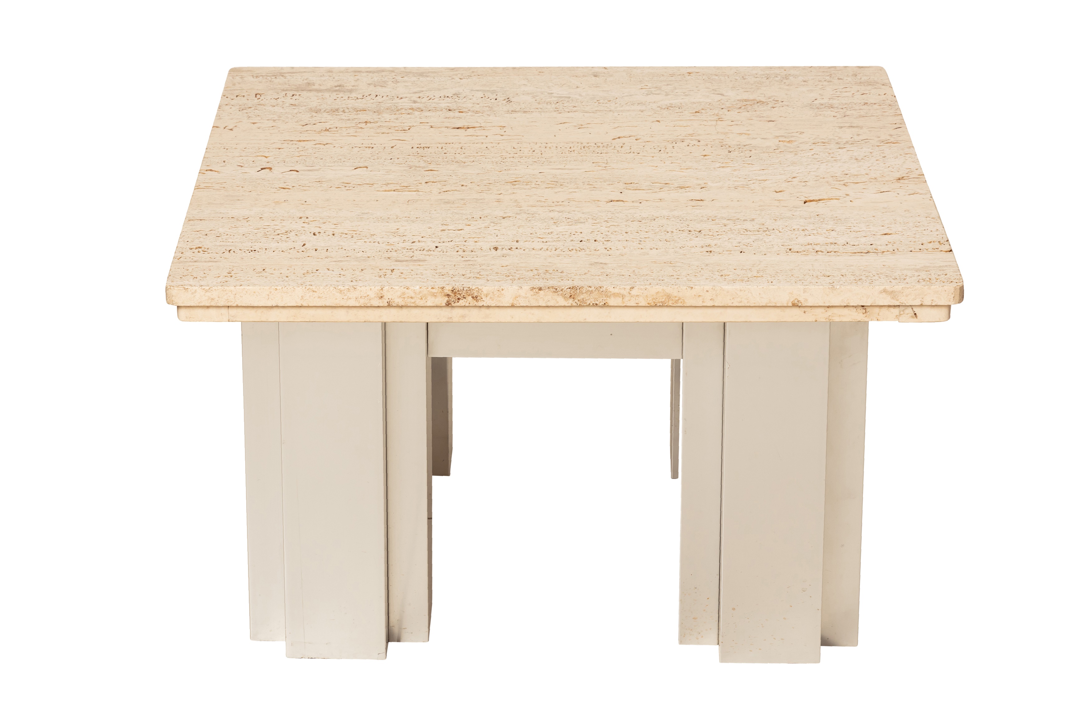 A TRAVERTINE COFFEE TABLE Preview: Barley Mow Centre - Image 2 of 2