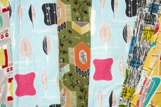 A GROUP OF MID-CENTURY FIGURAL FABRICS Preview: Barley Mow Centre