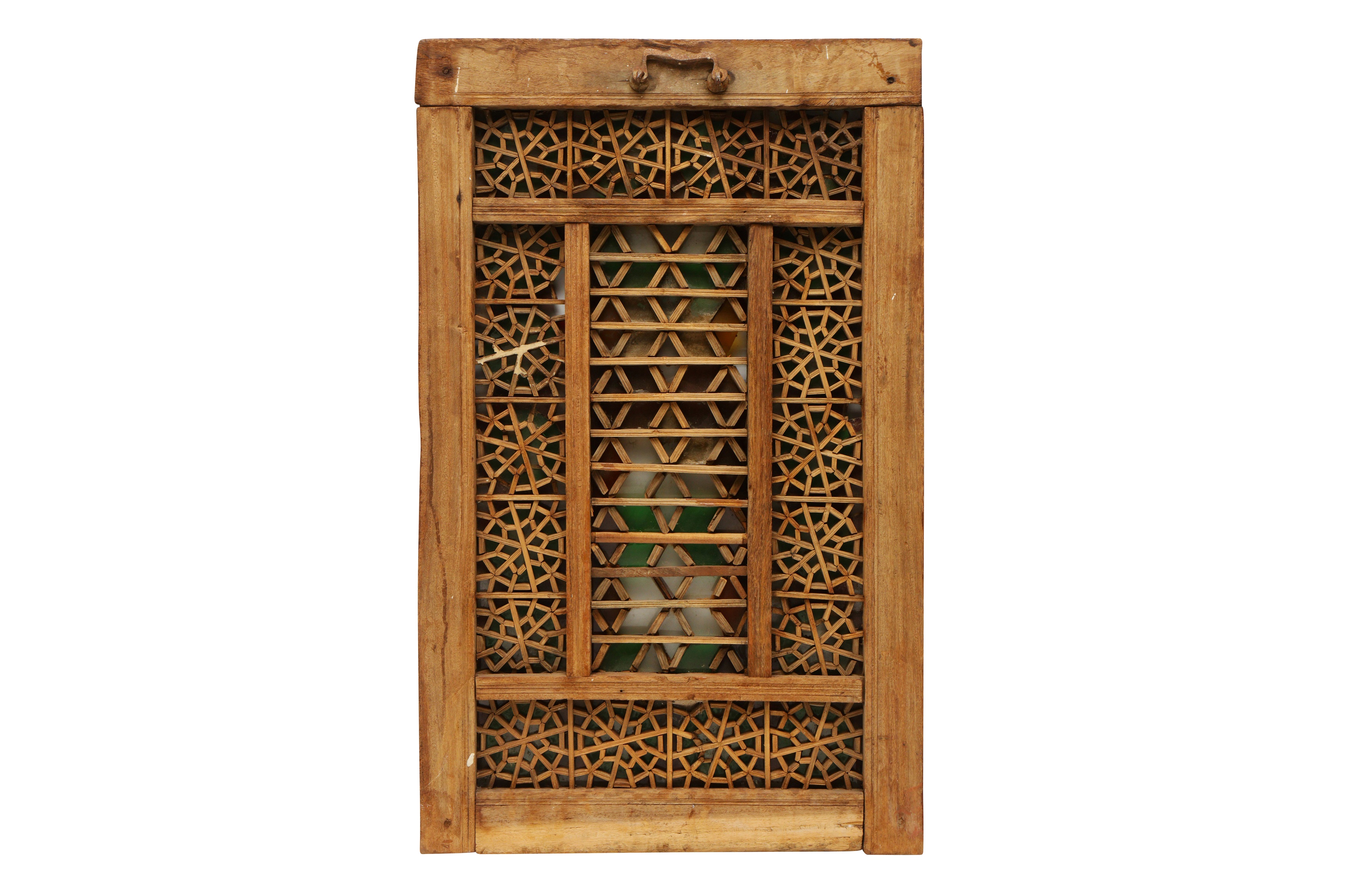 A 19TH CENTURY PERSIAN WINDOW FRAME - Image 2 of 2