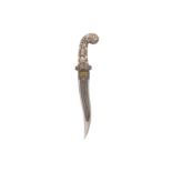 FINE 19TH-20TH CENTURY SILVER AND GOLD OVERLAID STEEL DAGGER Possibly India, 19th-20th century