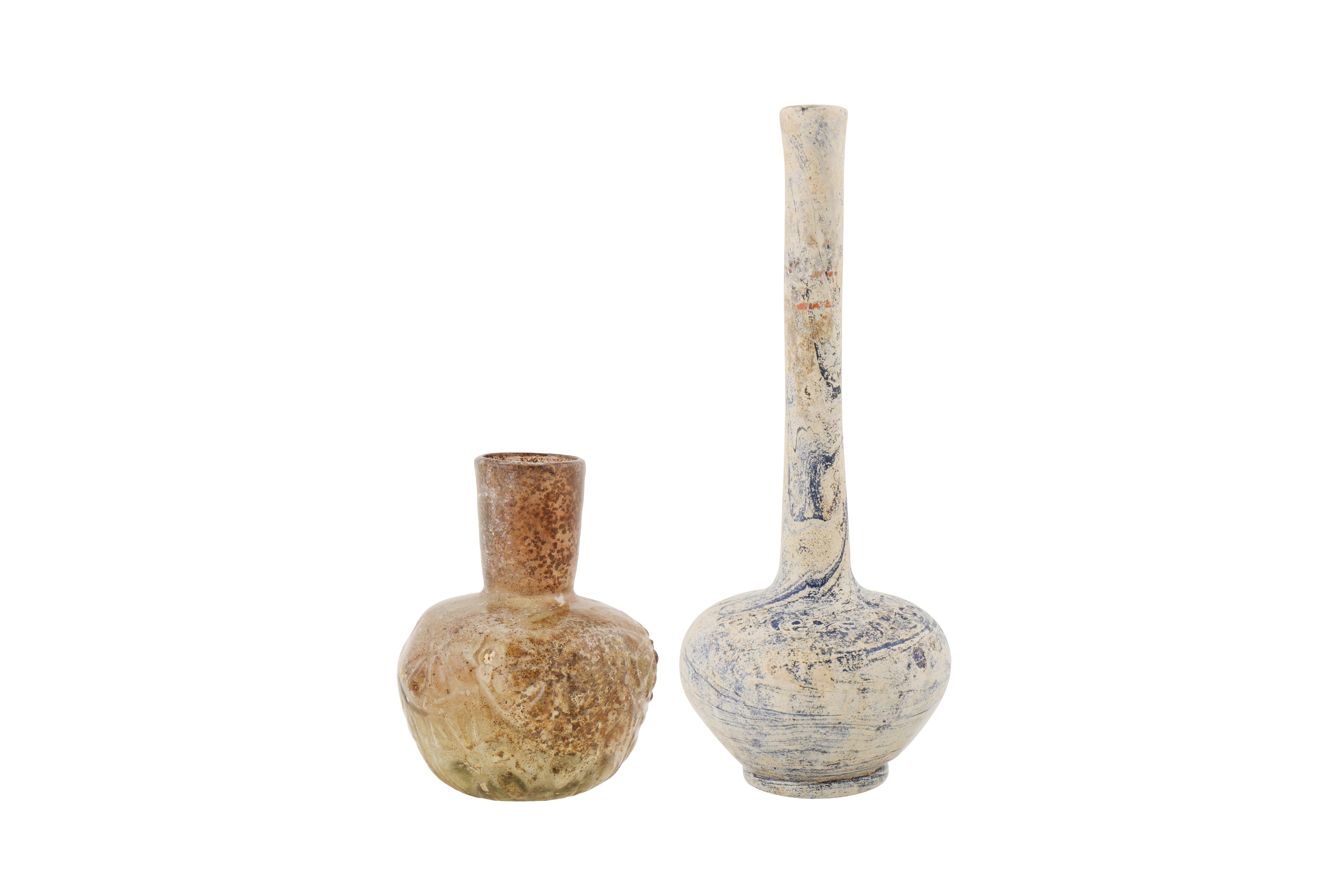 TWO EARLY ISLAMIC GLASS VESSELS