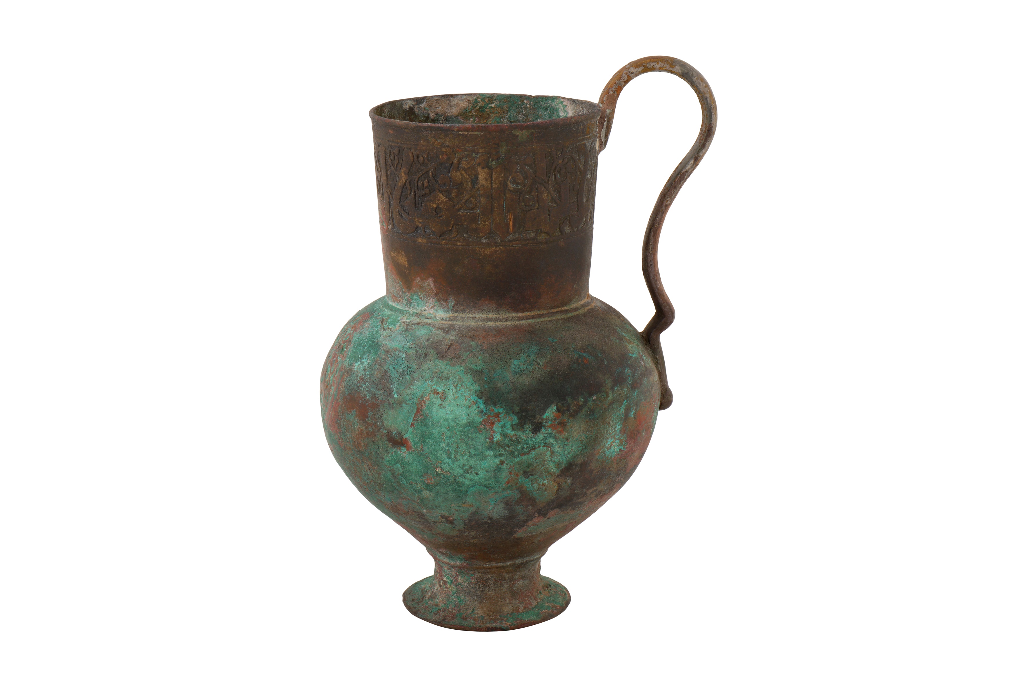 A 12TH-13TH CENTURY PERSIAN SELJUK BRONZE JUG - Image 3 of 4