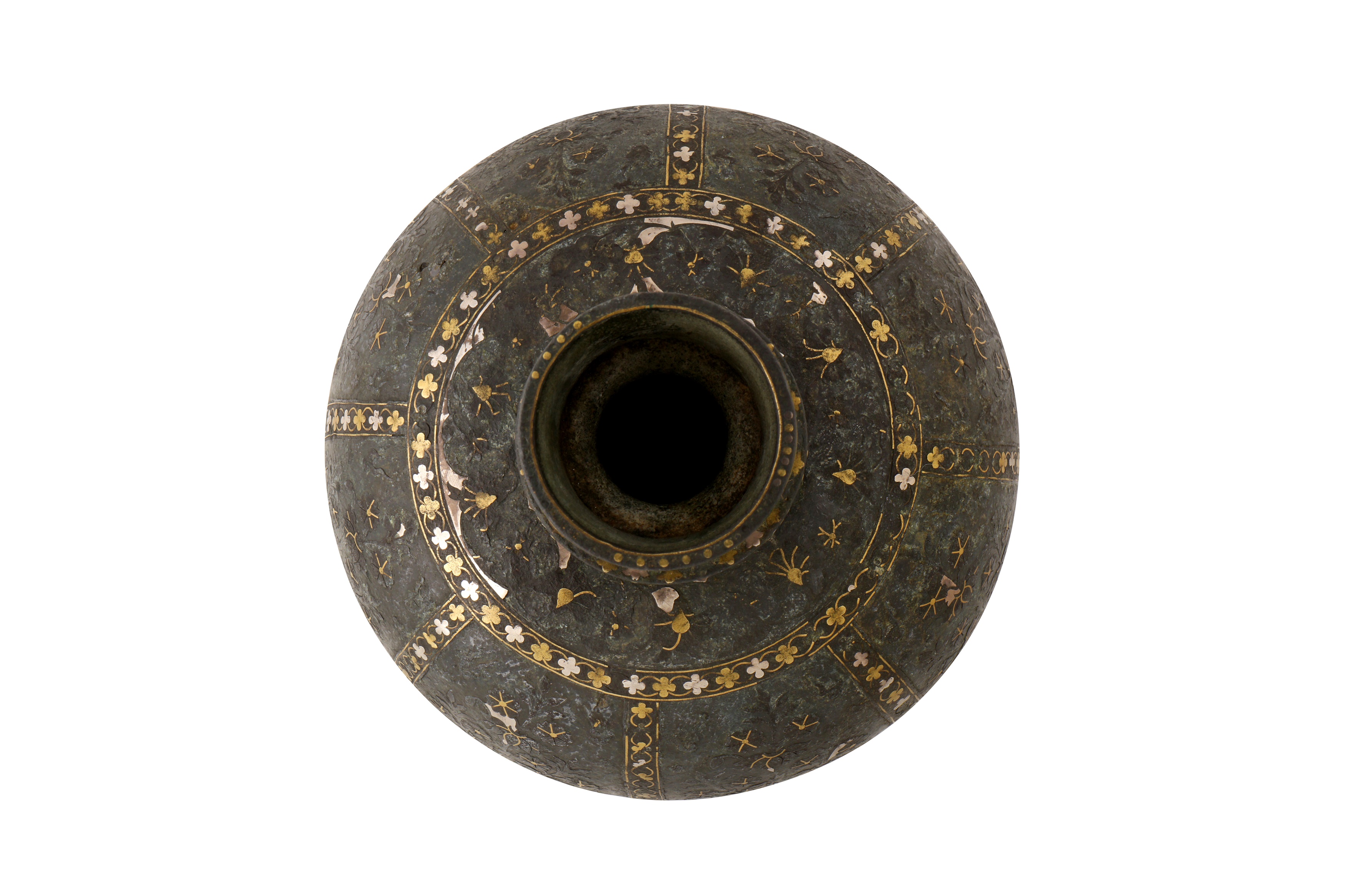 A 17TH CENTURY BIDRI HOOKAH BASE Bidar, Deccan, Central India or Bengal, 17th century - Image 2 of 4