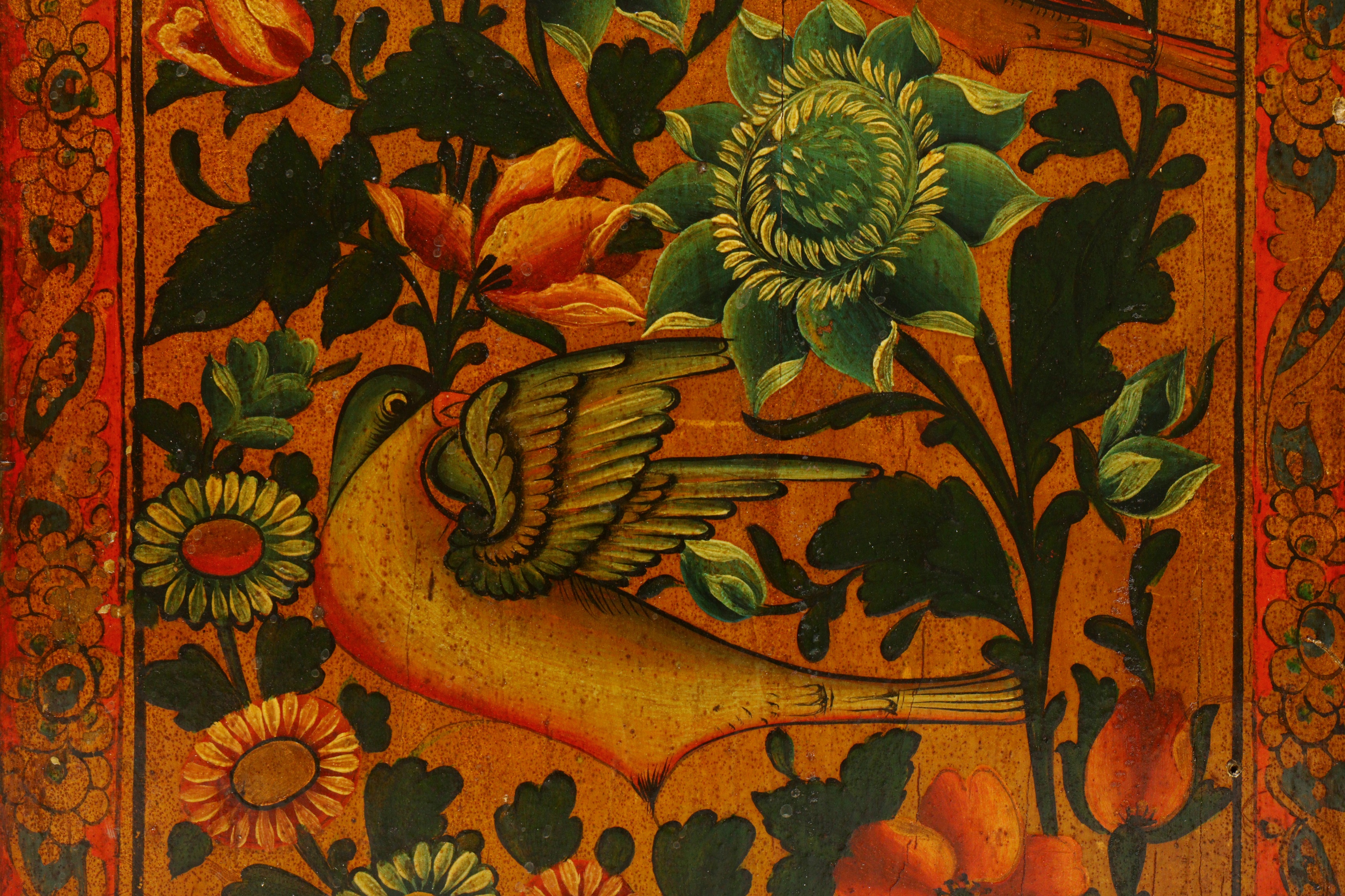 A 19TH CENTURY PERSIAN FOLDING FOUR PANEL SCREEN - Image 5 of 6