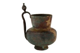 A RARE 10TH CENTURY PERSIAN GHAZNAVID HIGH TIN BRONZE JUG