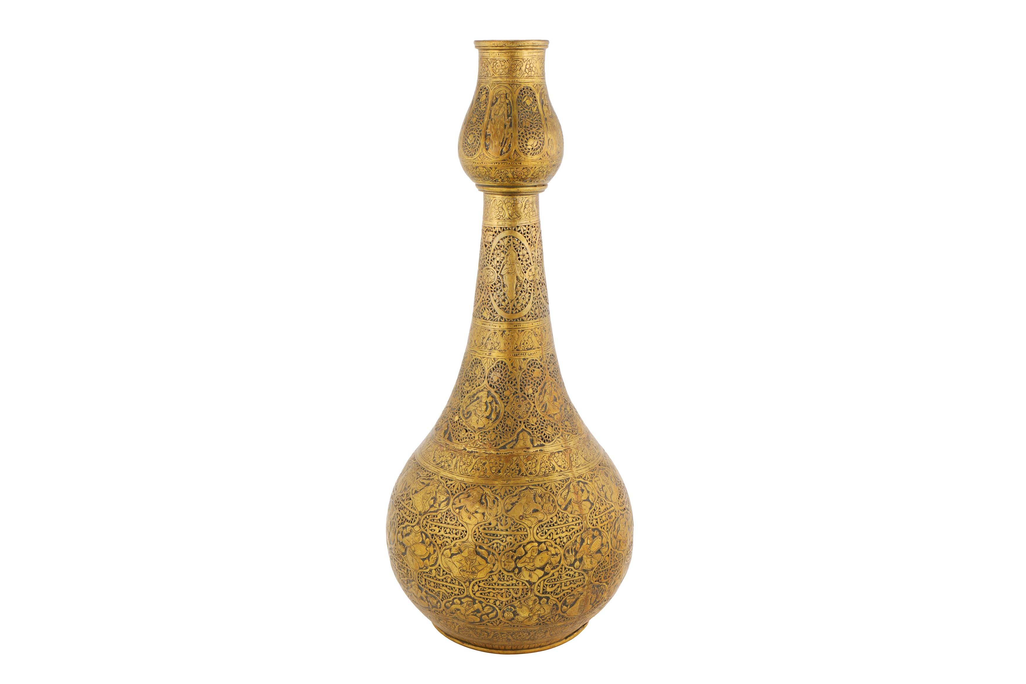 A LARGE 19TH CENTURY QAJAR VASE - Image 2 of 3