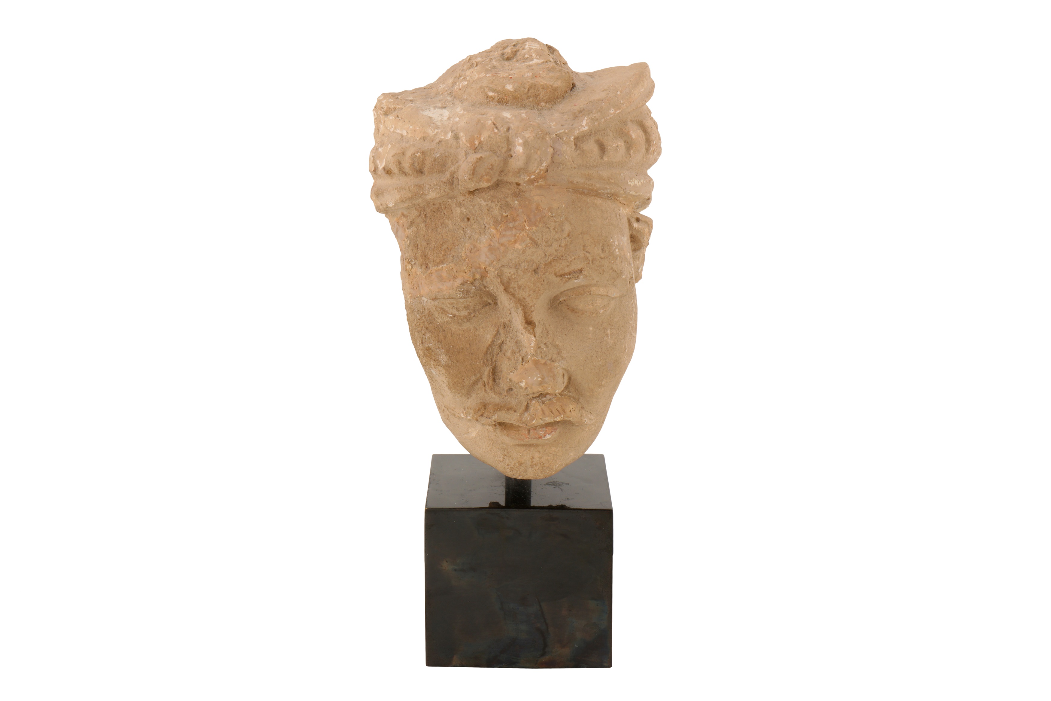 A FINE 2ND-3RD CENTURY GANDHARA STUCCO MAN’S FACE