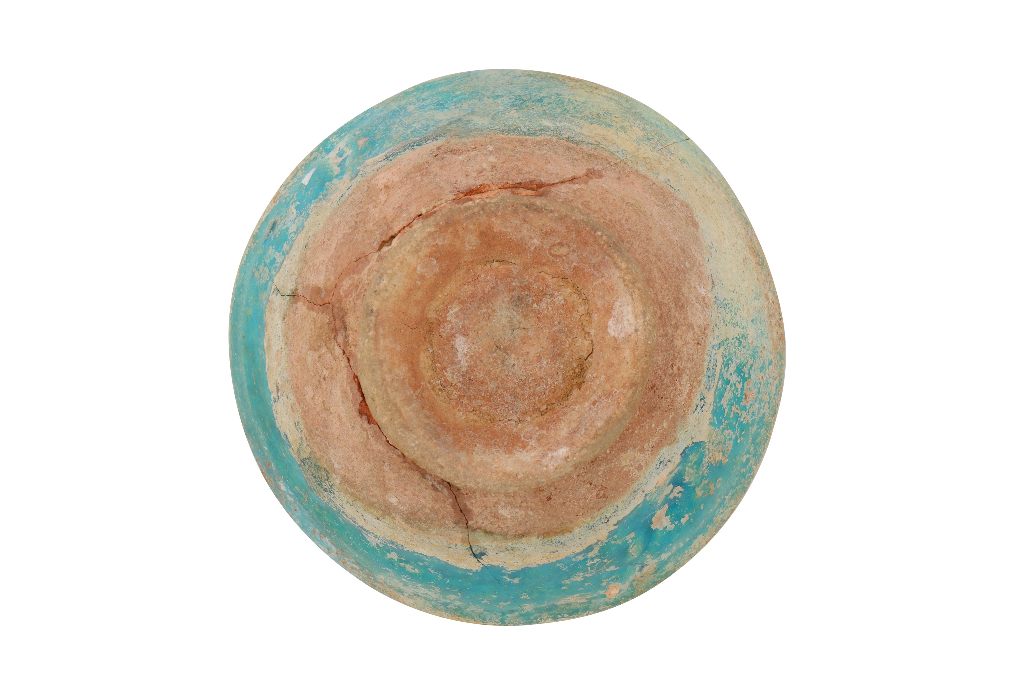 A 12TH-13TH CENTURY PERSIAN KASHAN TURQUOISE GLAZED POTTERY BOWL - Image 4 of 4