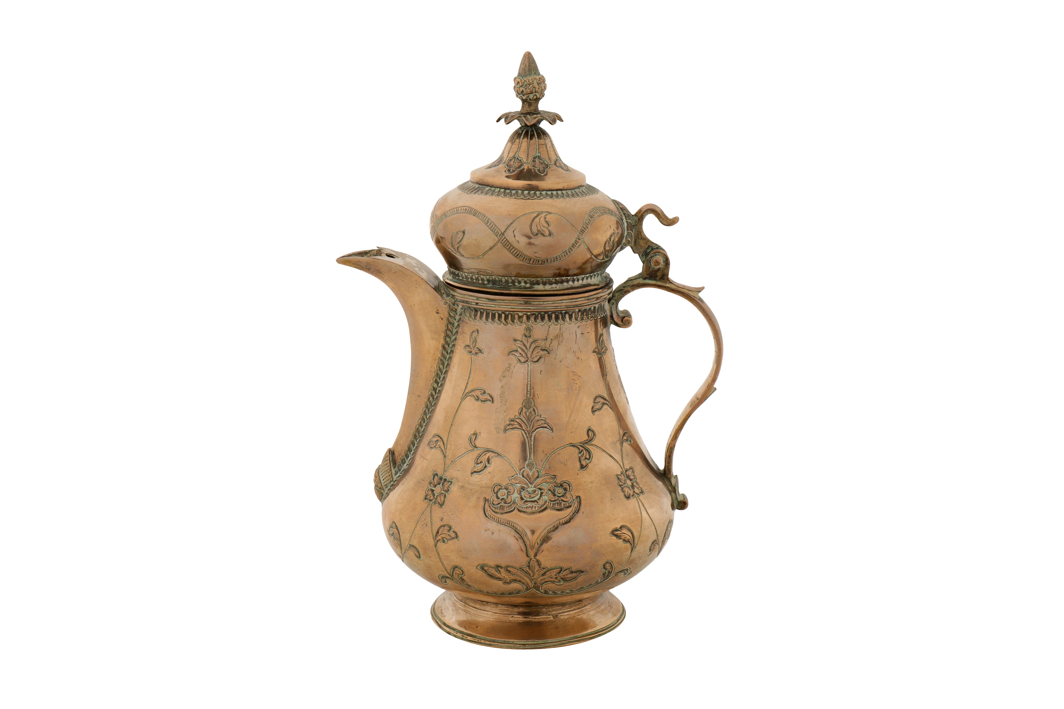 AN EARLY 19TH CENTURY OTTOMAN BALKANS SILVER COFFEE POT - Image 3 of 4