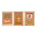 THREE 19TH-20TH CENTURY INDIAN PAINTINGS OF GANESH