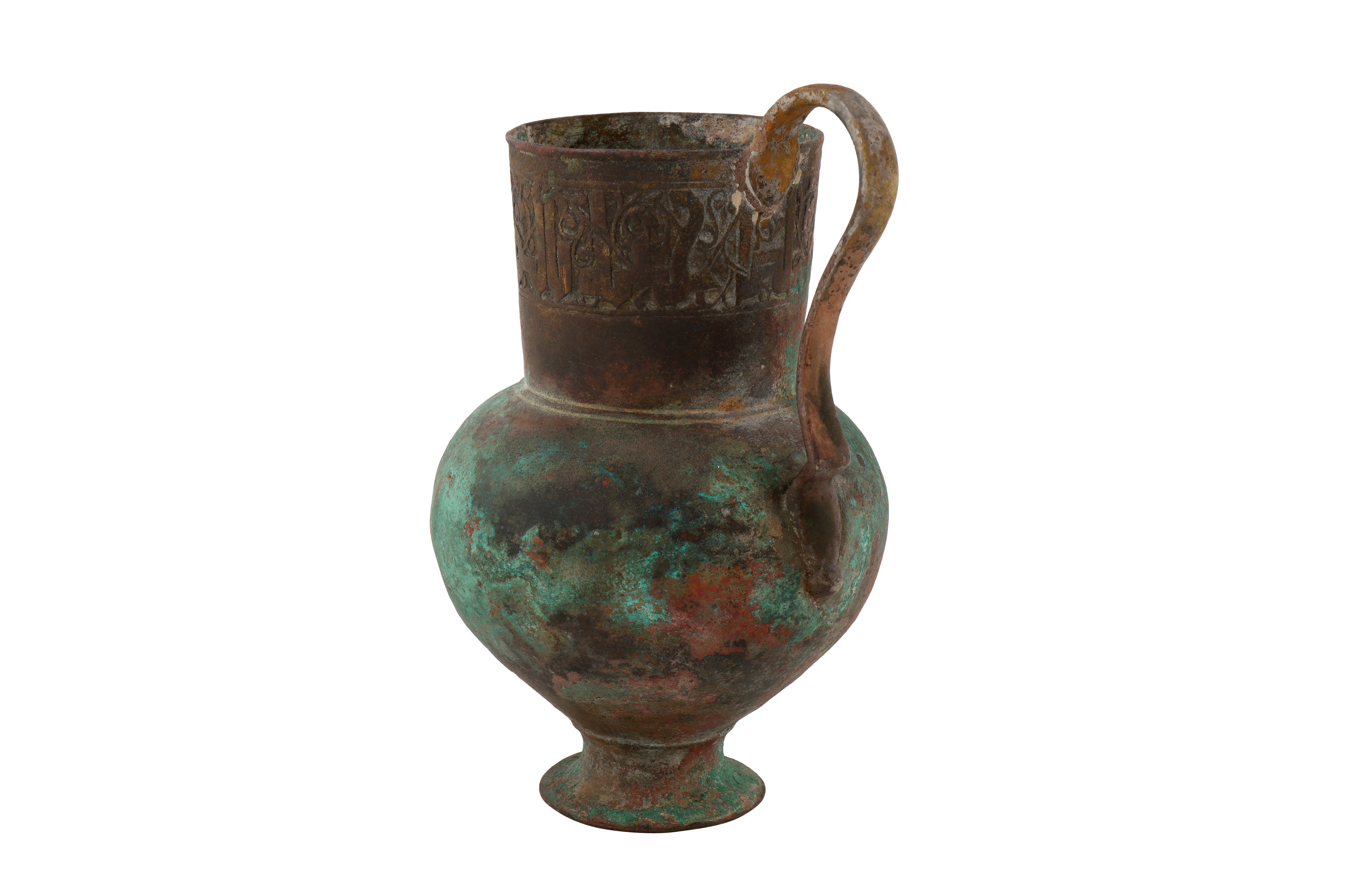 A 12TH-13TH CENTURY PERSIAN SELJUK BRONZE JUG - Image 4 of 4