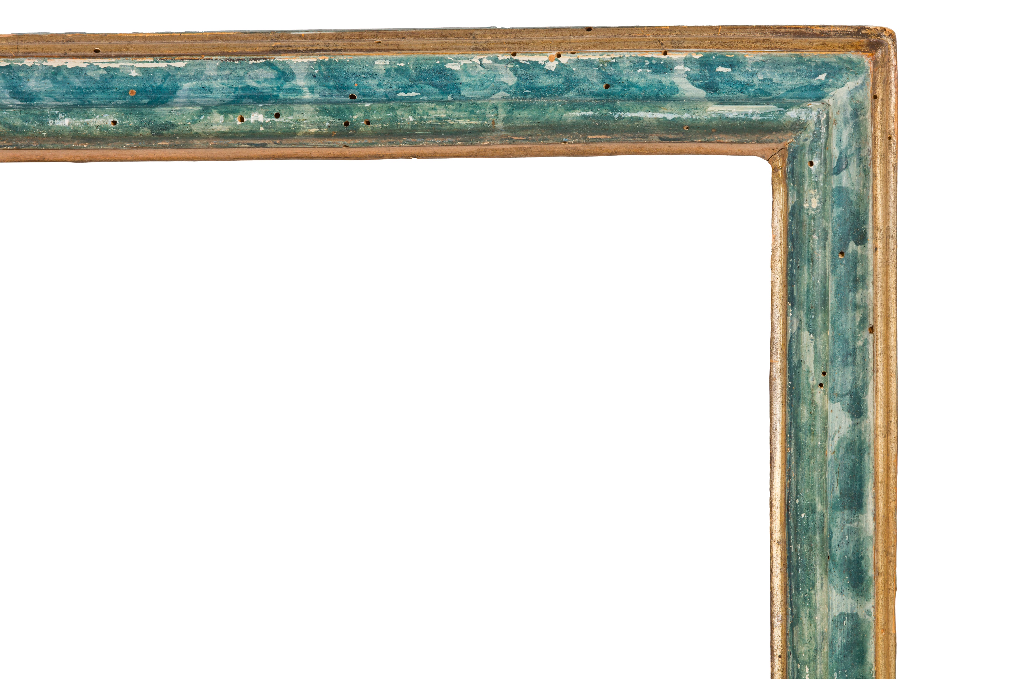 A PAIR OF ITLALIAN 17TH CENTURY STYLE CARVED, GILDED AND PAINTED FRAME - Image 2 of 5