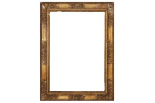 A FRENCH 18TH CENTURY CARVED AND GILDED FRAME