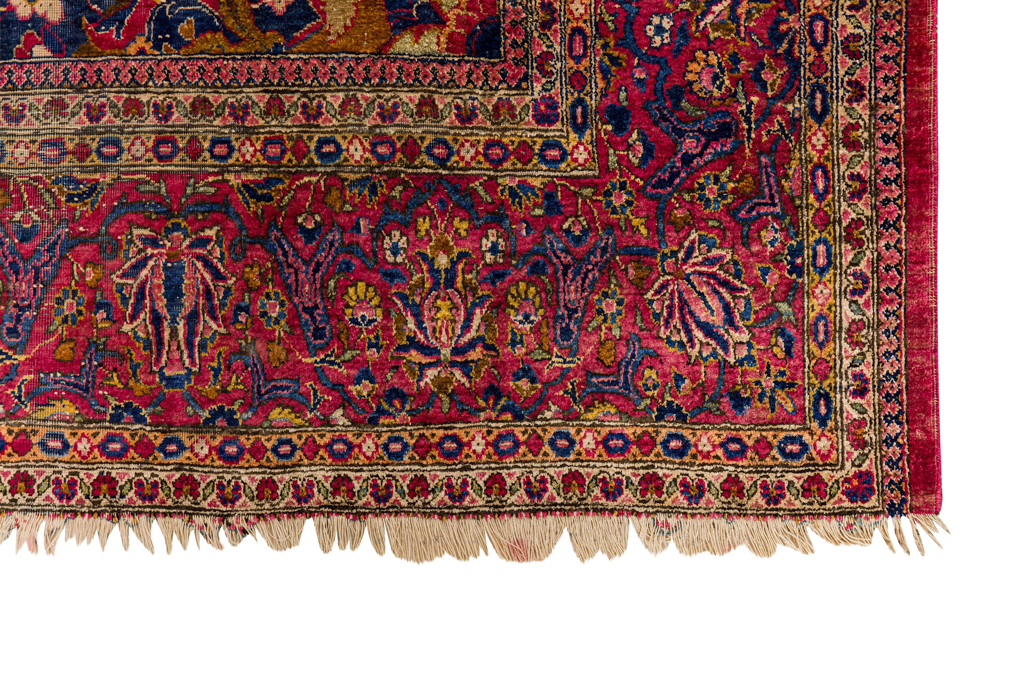 A VERY FINE SILK KASHAN RUG, CENTRAL PERSIA - Image 7 of 8