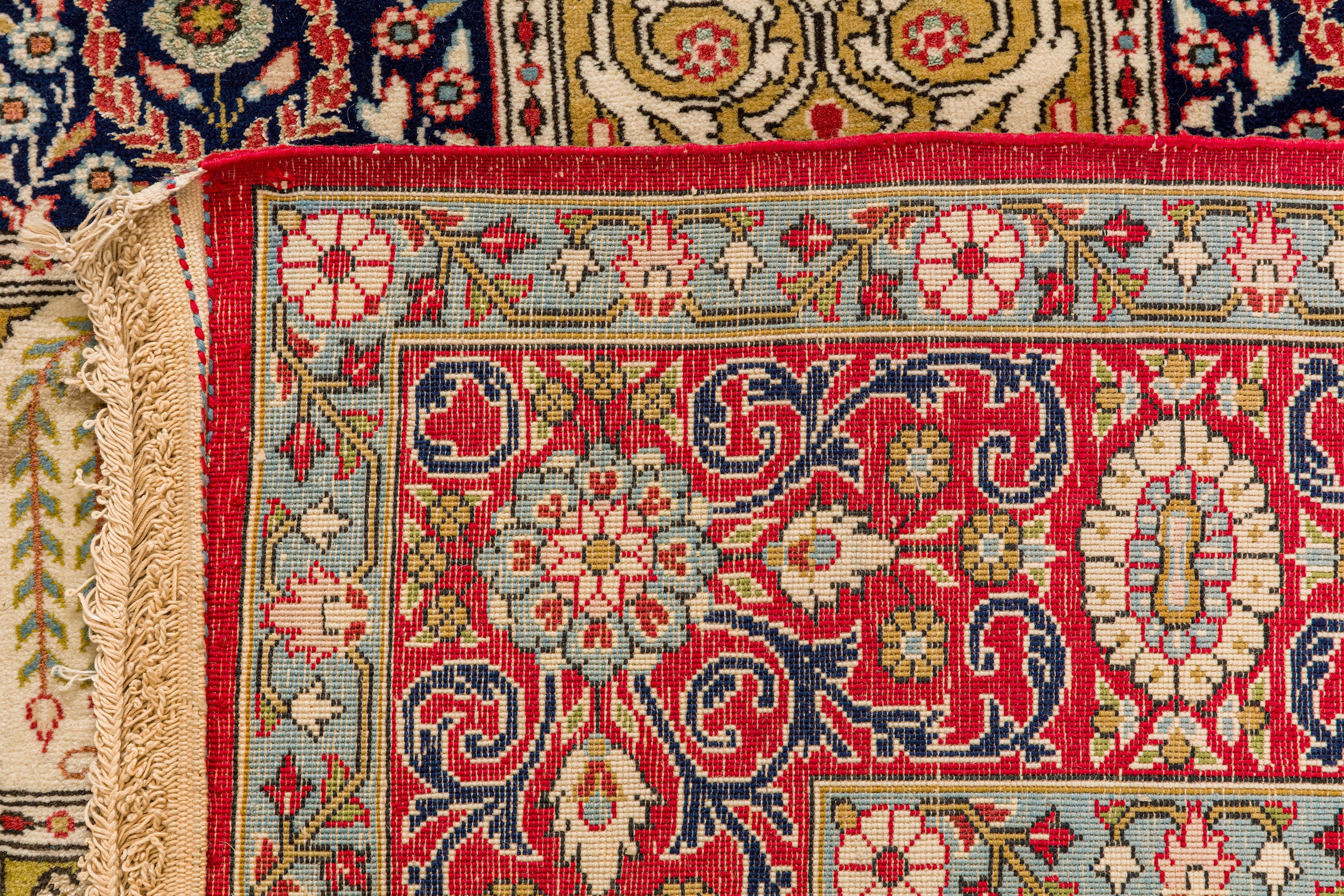 A FINE QUM RUG OF GARDEN DESIGN, CENTRAL PERSIA - Image 9 of 9