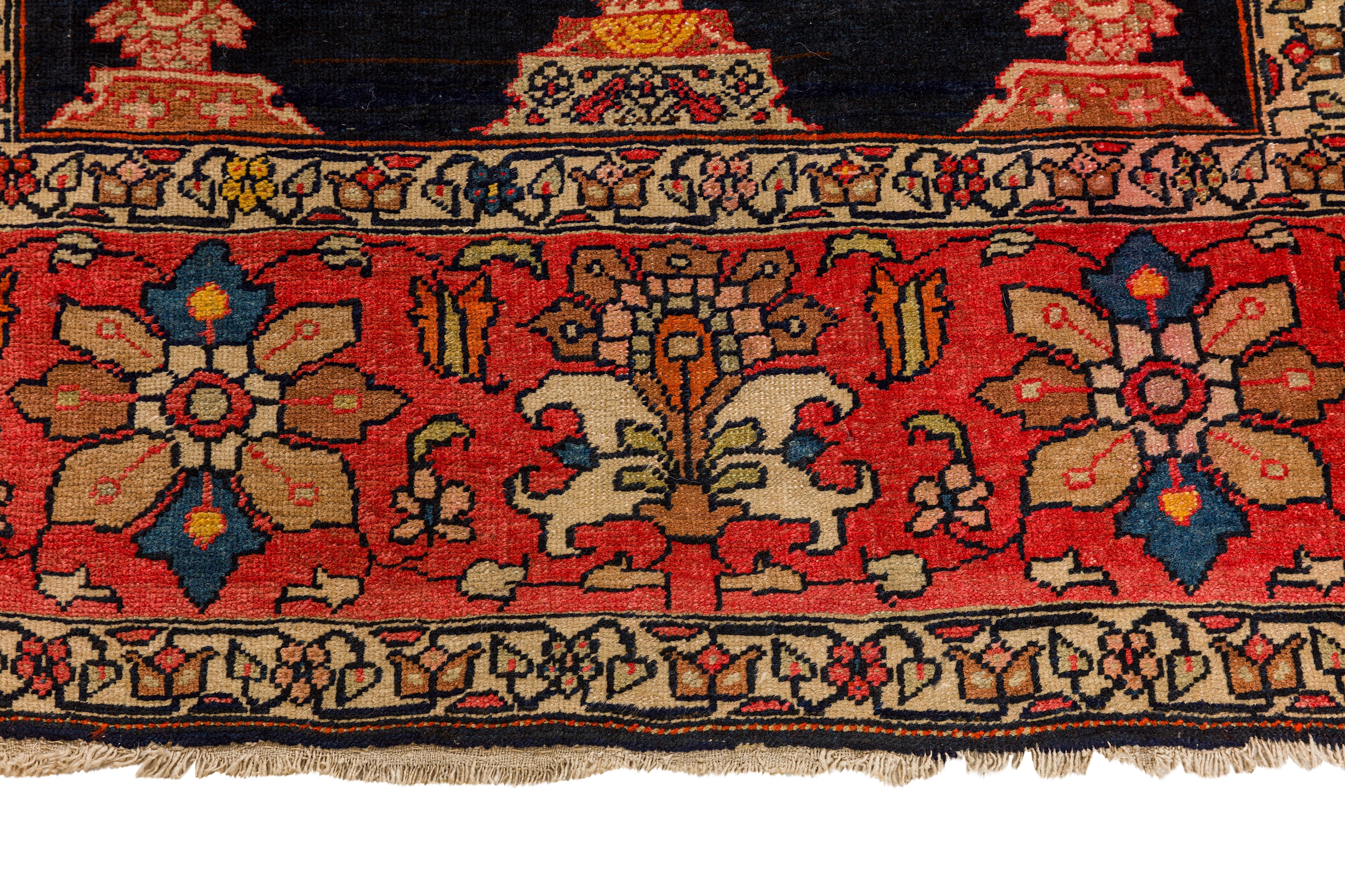 AN ANTIQUE SAROUK-FERAGHAN PRAYER RUG, WEST PERSIA - Image 6 of 8