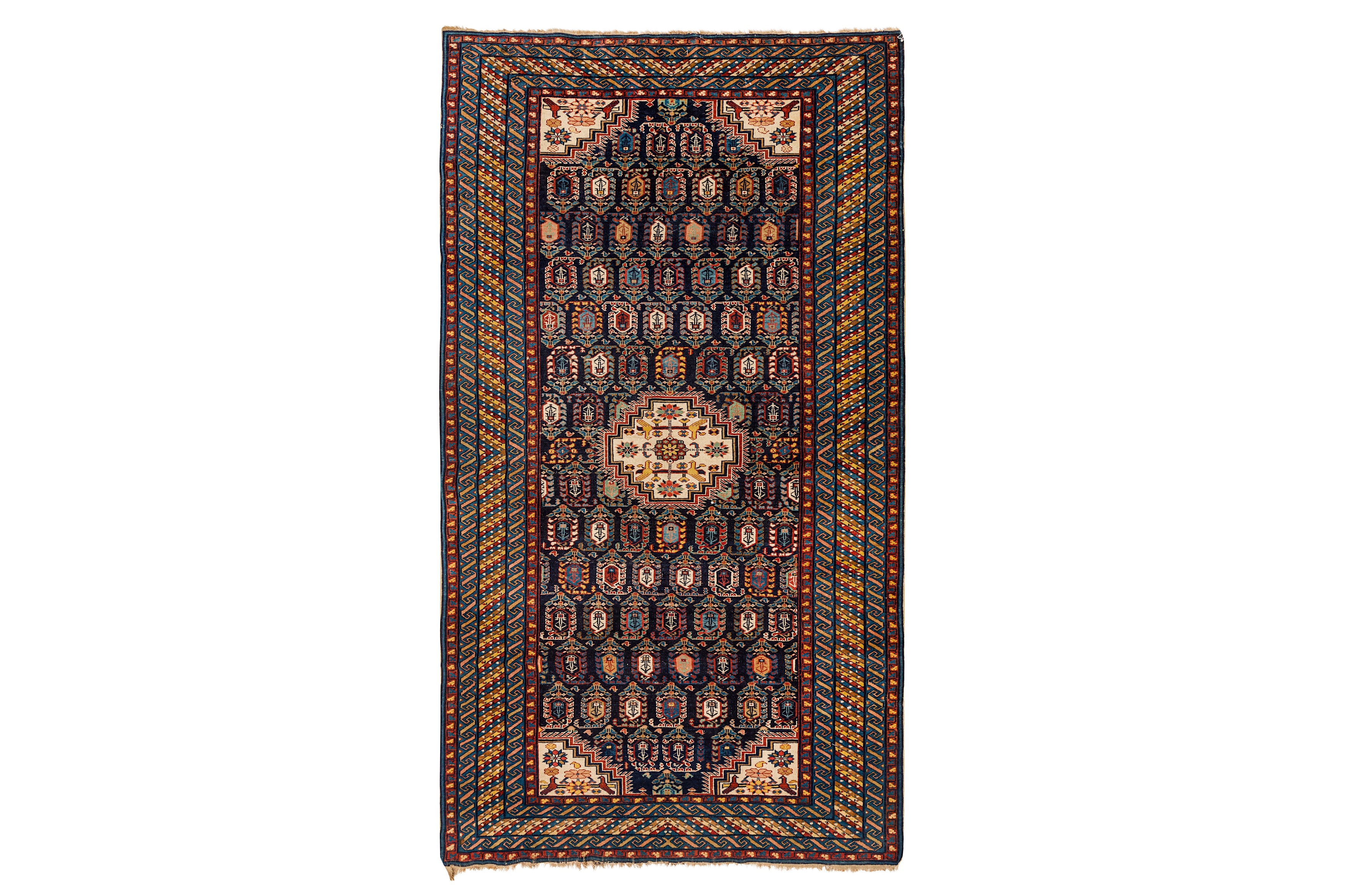 A FINE ANTIQUE KHILA RUG, EAST CAUCASUS