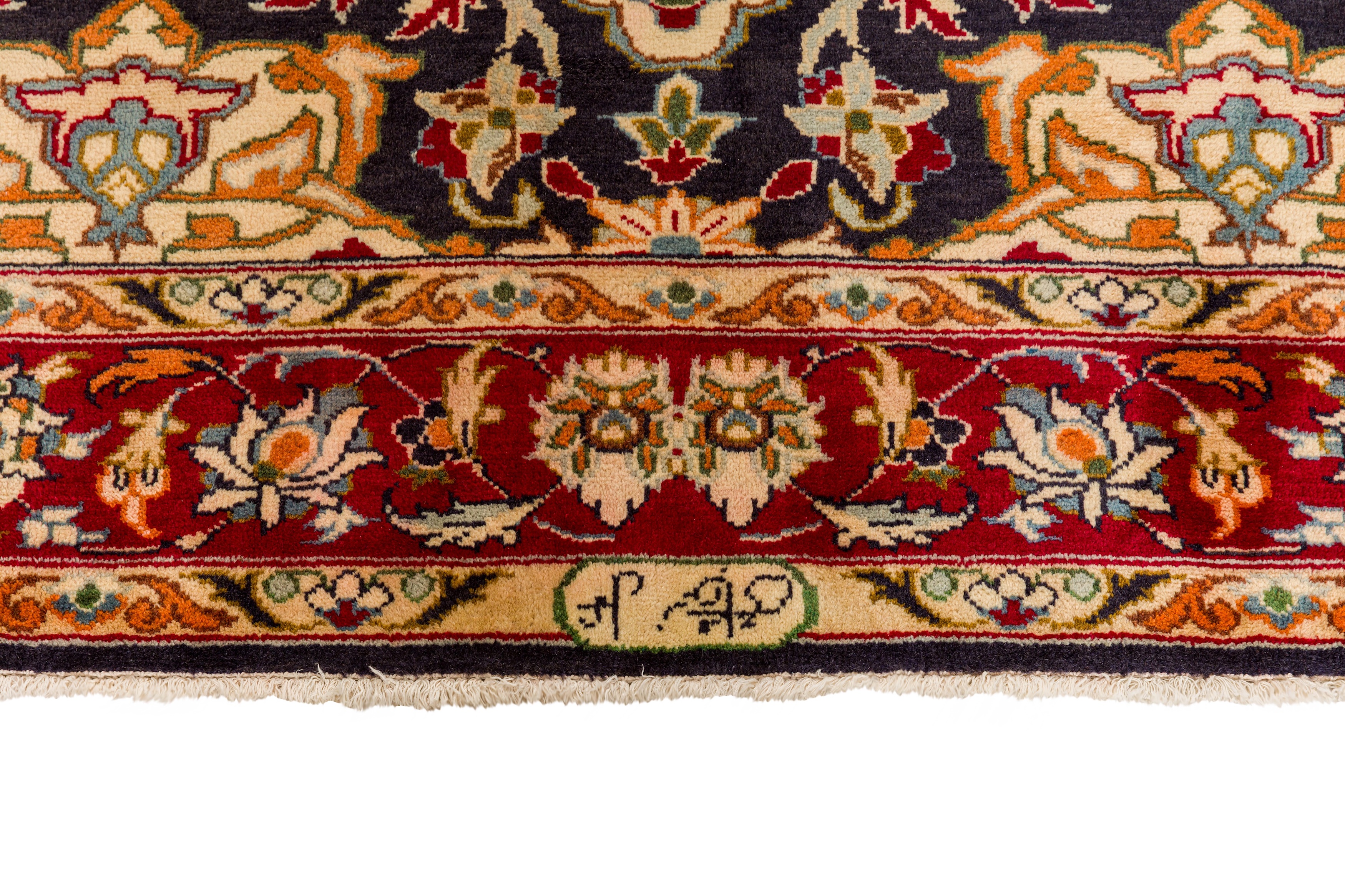 A FINE UNUSUAL CENTRAL PERSIAN CARPET - Image 6 of 9