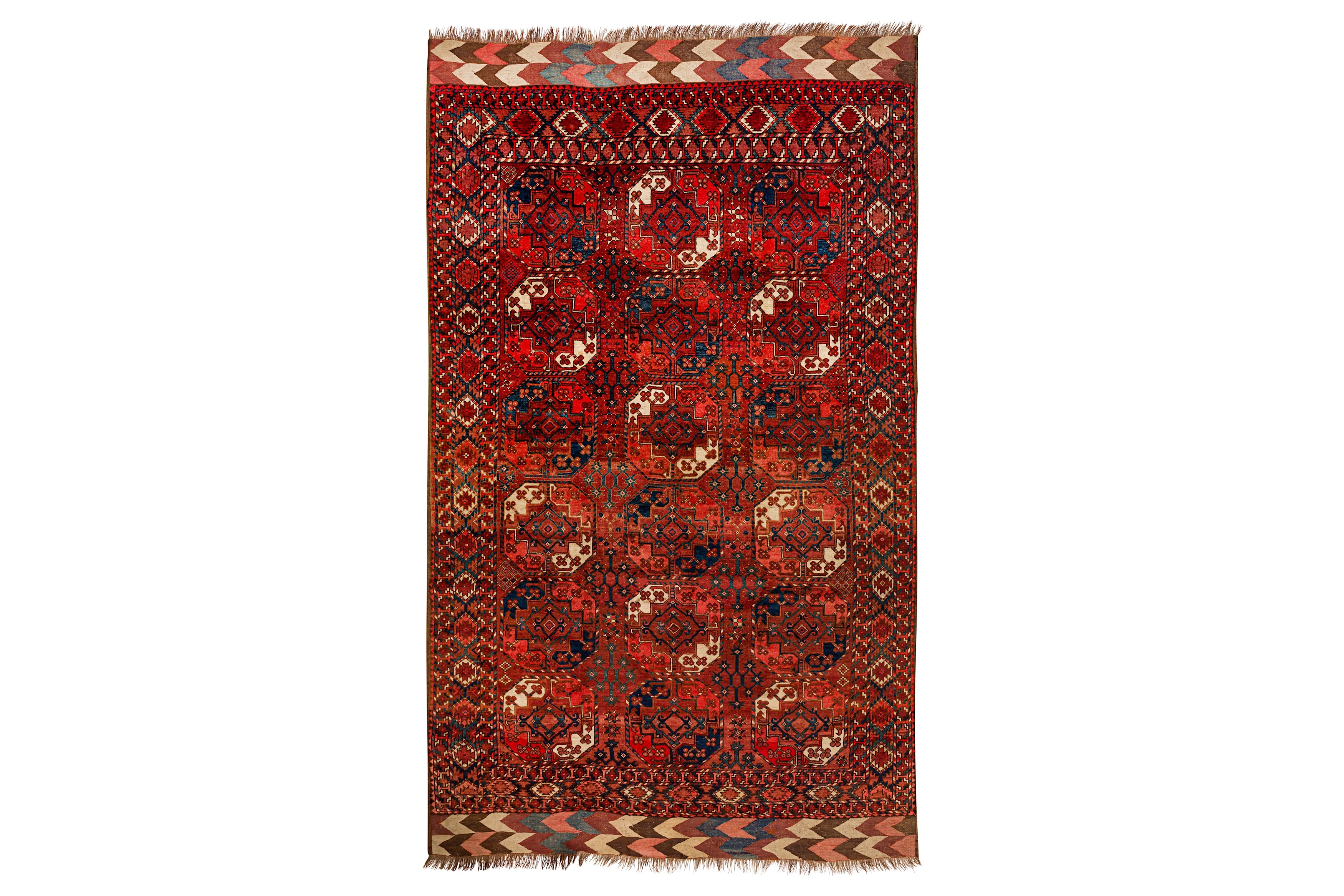 AN ANTIQUE ERSARI CARPET, AFGHANISTAN