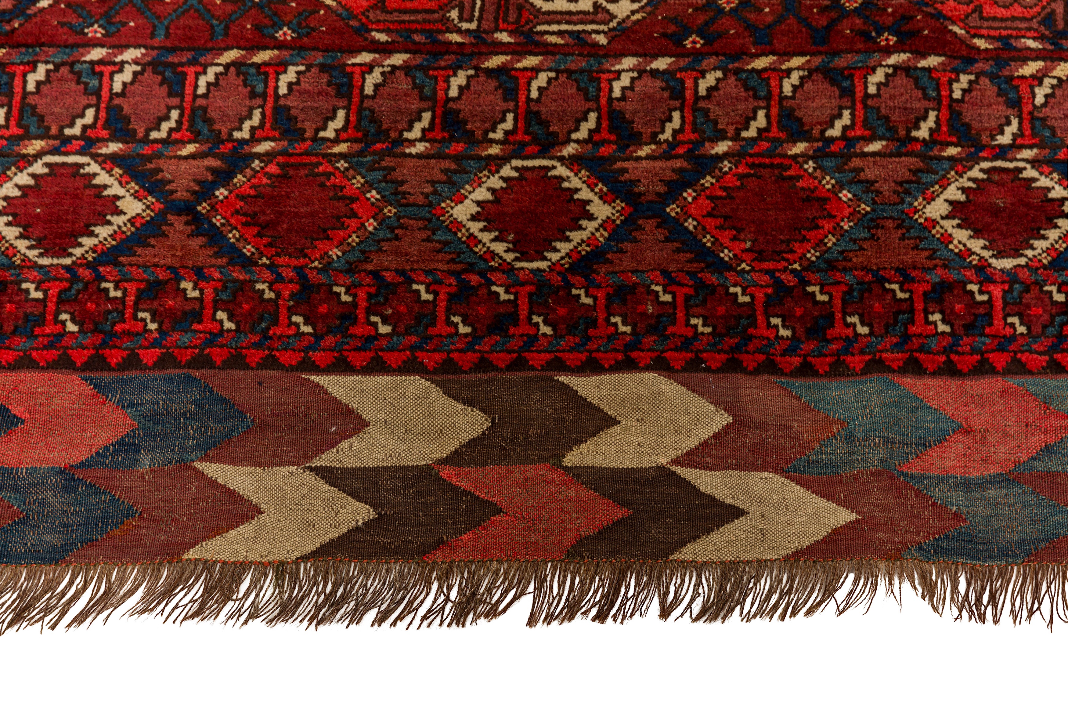 AN ANTIQUE ERSARI CARPET, AFGHANISTAN - Image 6 of 8