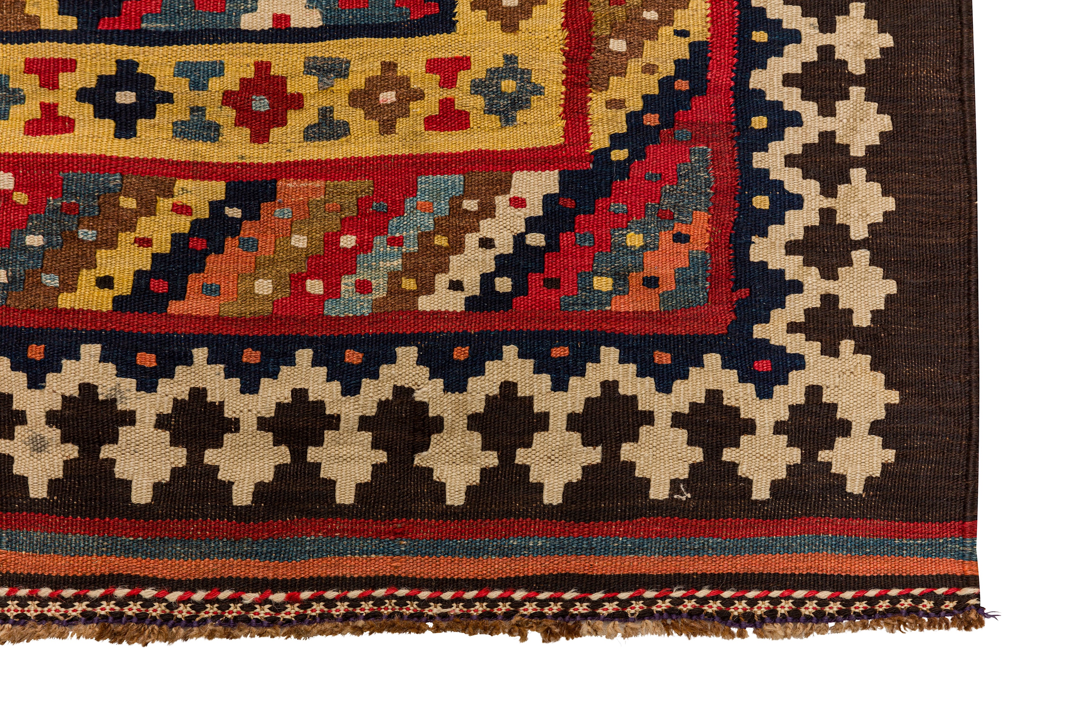 AN ANTIQUE NORTH-WEST PERSIAN KILIM RUNNER - Image 7 of 8