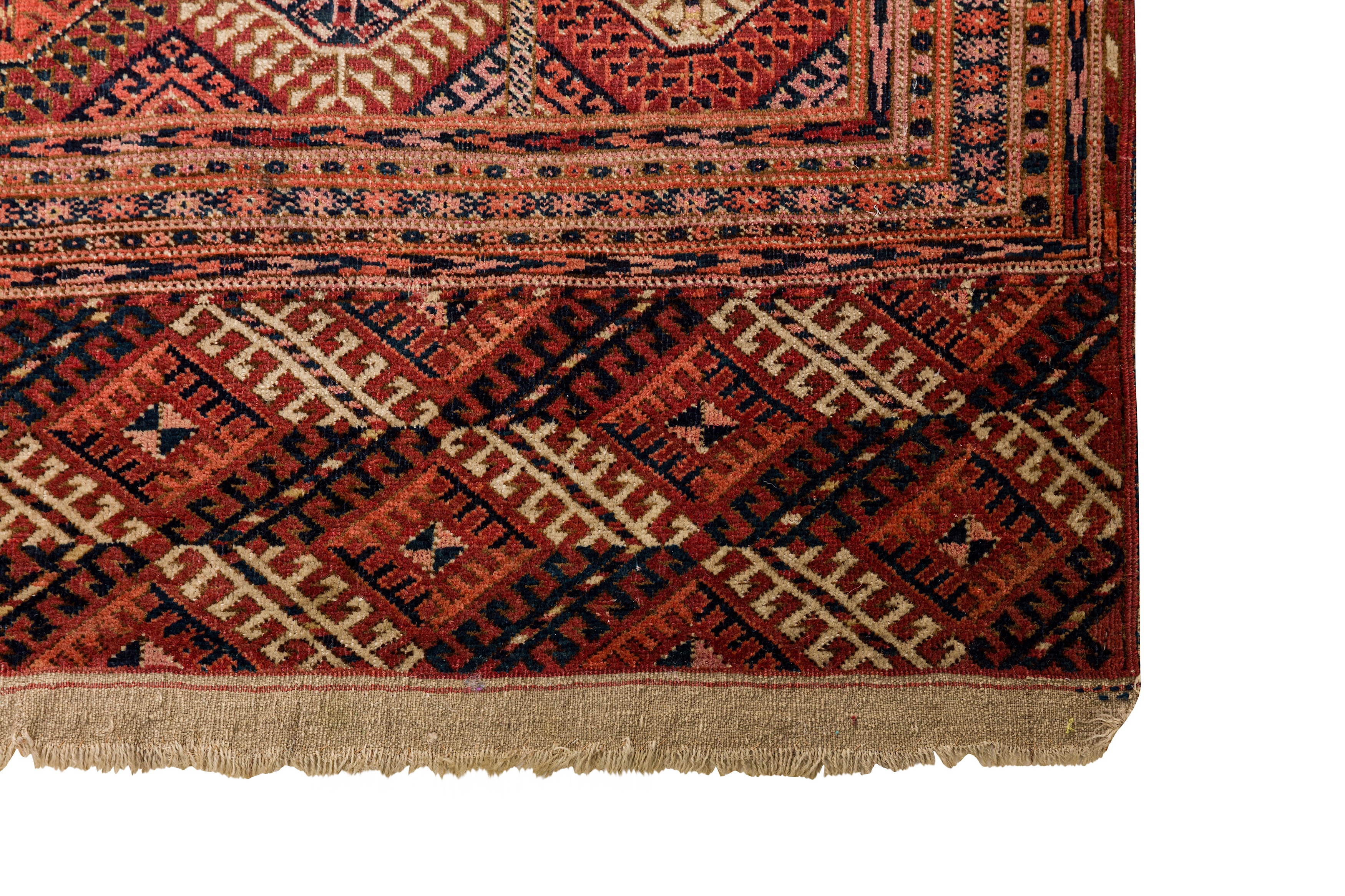 AN ANTIQUE BOKHARA CARPET, TURKMENISTAN - Image 7 of 8