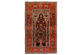 AN ANTIQUE SAROUK-FERAGHAN PRAYER RUG, WEST PERSIA