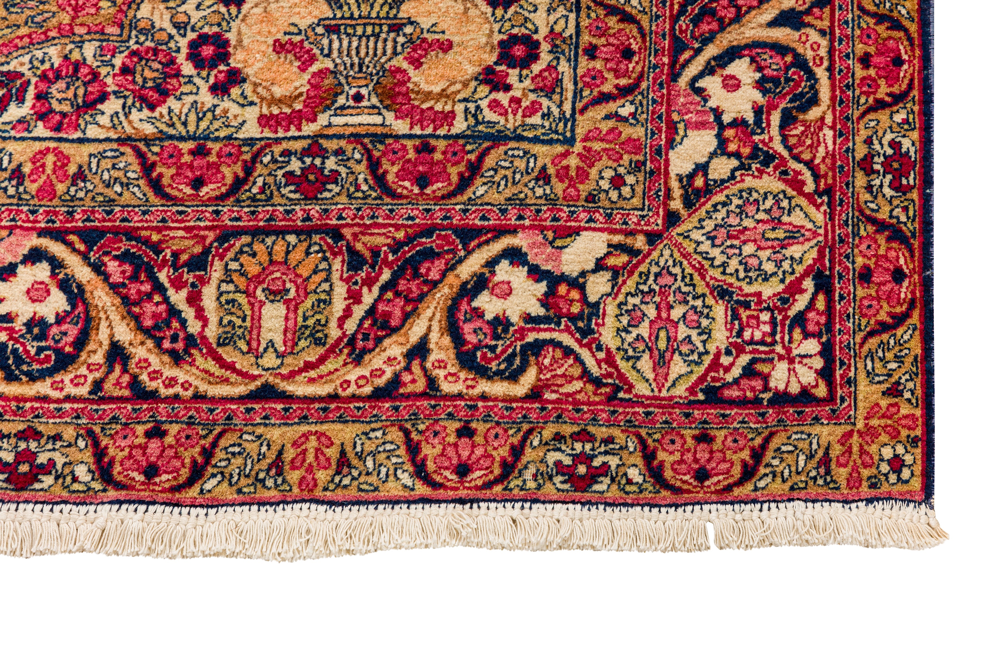 A FINE ANTIQUE KIRMAN LAVER PRAYER RUG, SOUTH PERSIA - Image 8 of 9