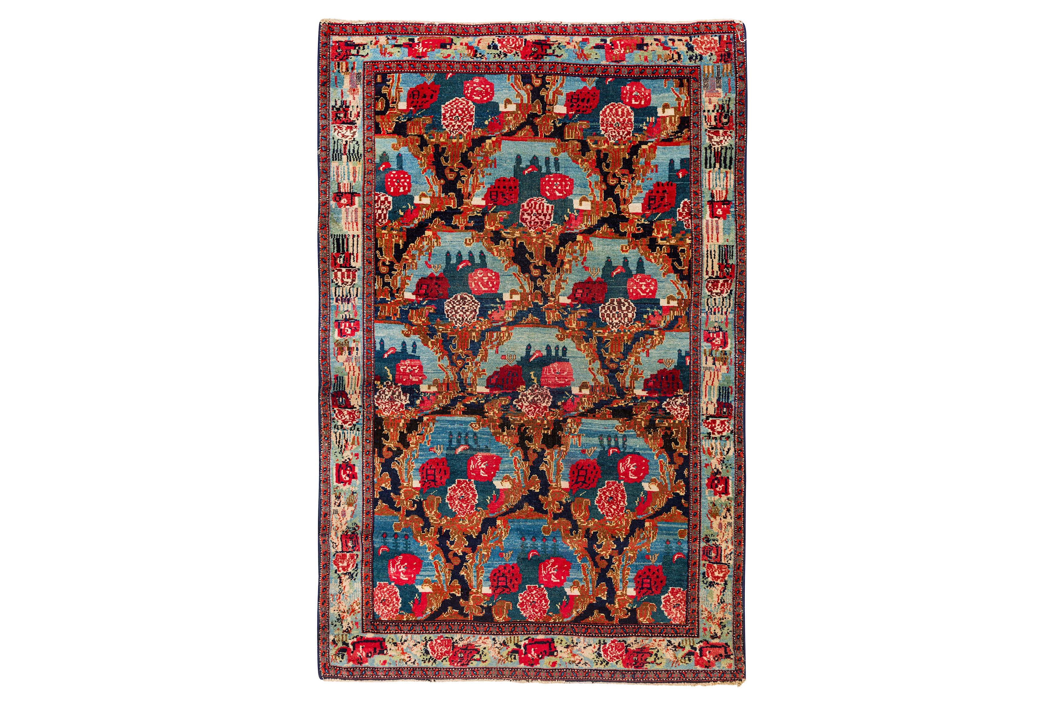 AN ANTIQUE SENNEH RUG, WEST PERSIA