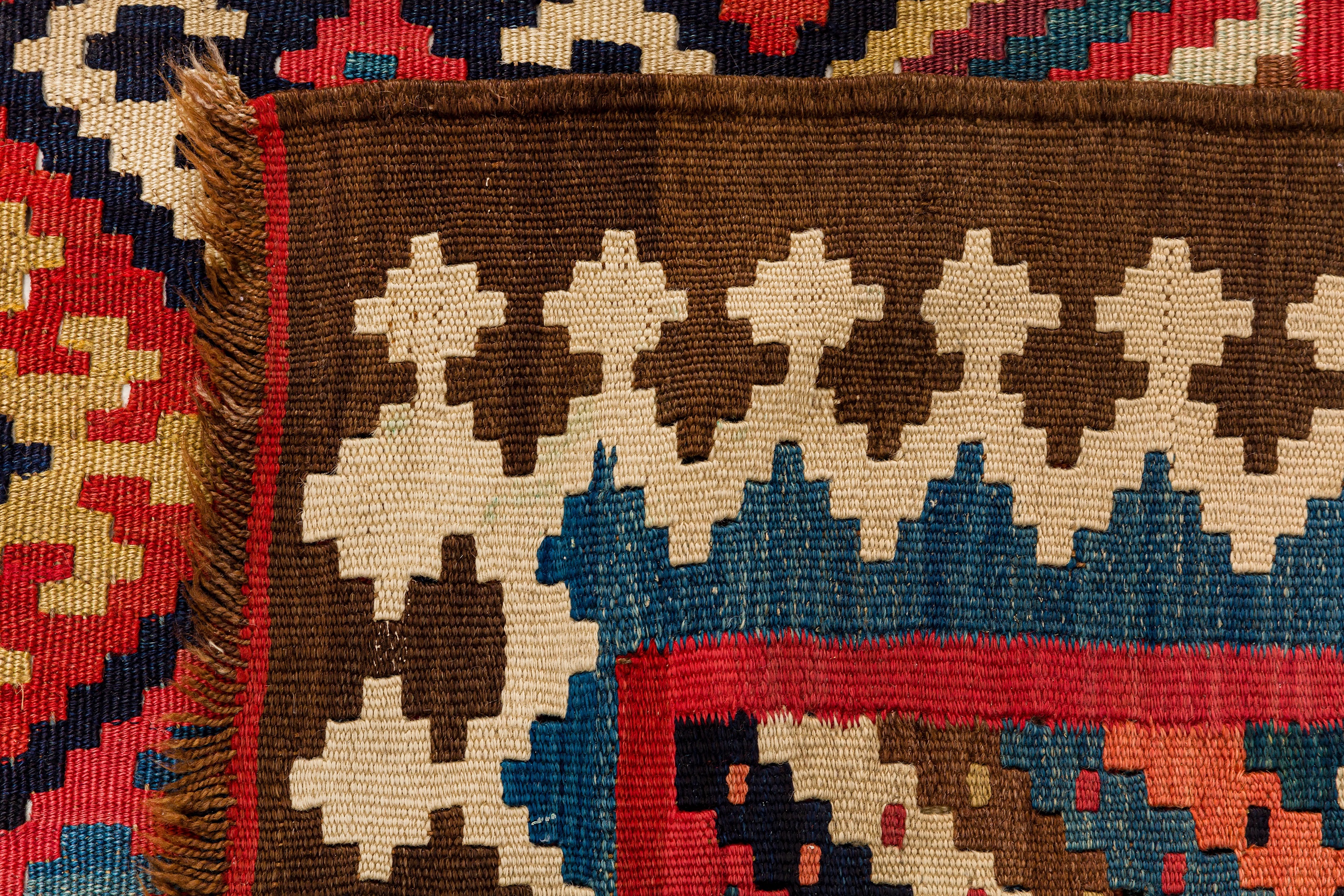 AN ANTIQUE NORTH-WEST PERSIAN KILIM - Image 8 of 8