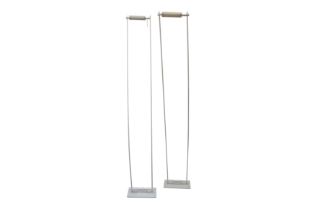 A PAIR OF 'LOGO' FLOOR LAMPS
