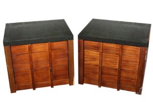 A PAIR OF CONTEMPORARY BEDSIDE TABLES