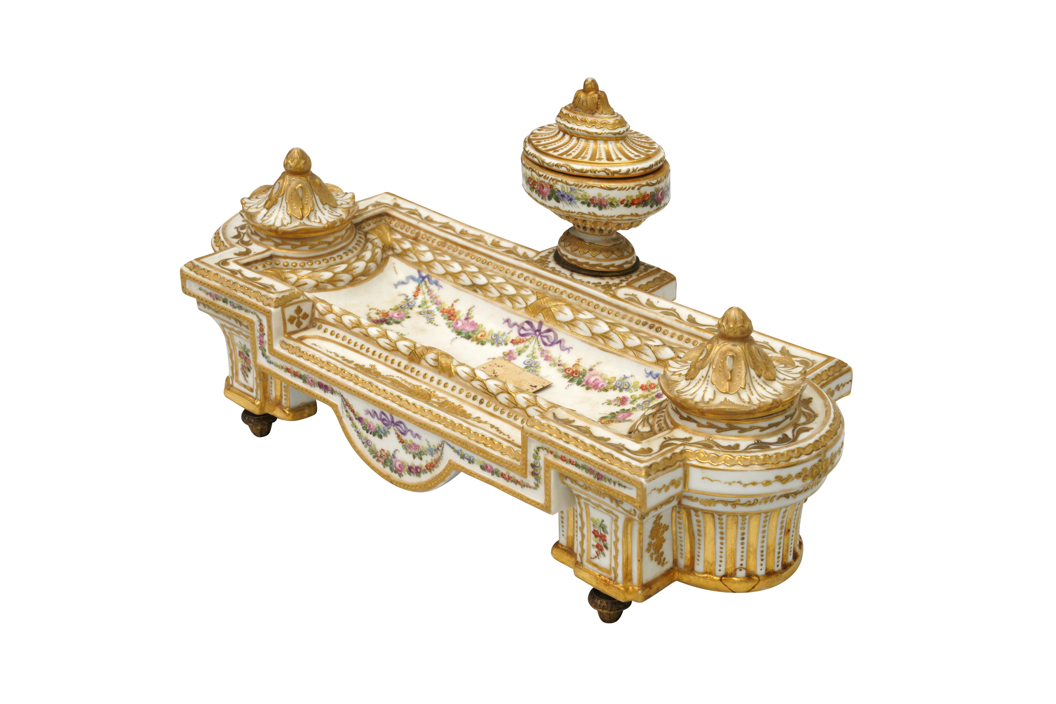 A FRENCH PARIS PORCELAIN PEN TRAY OF NEOCLASSICAL DESIGN, LATE 19TH CENTURY - Image 2 of 22